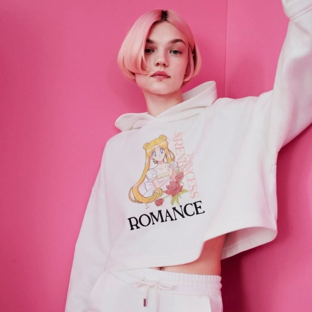 Maje Sailor Moon Princess Serenity Romance Hooded Sweatshirt 3 Large